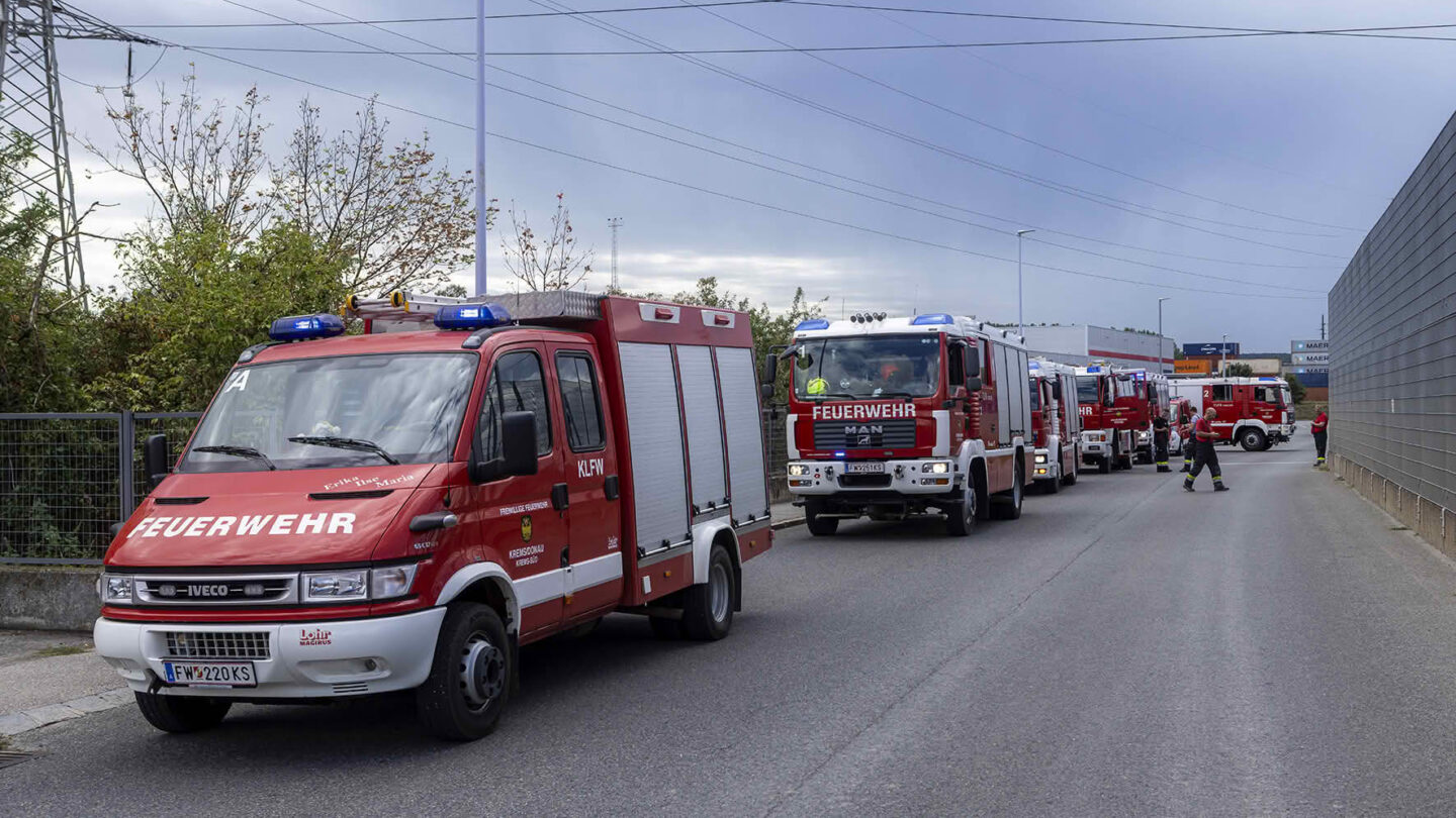 Ersthelfer verhindern Großbrand in Krems